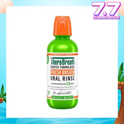 THERABREATH Dentist Formulated Fresh Breath Oral Rinse Mild Mint (Alcohol-Free) 473ml