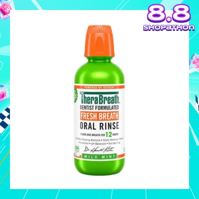 THERABREATH Dentist Formulated Fresh Breath Oral Rinse Mild Mint (Alcohol-Free) 473ml