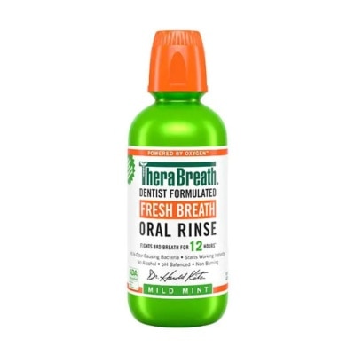 THERABREATH Dentist Formulated Fresh Breath Oral Rinse Mild Mint (Alcohol-Free) 473ml