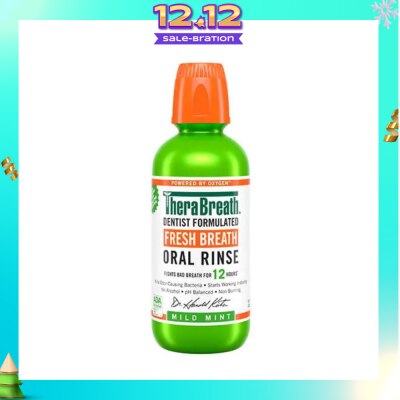 THERABREATH Dentist Formulated Fresh Breath Oral Rinse Mild Mint (Alcohol-Free) 473ml