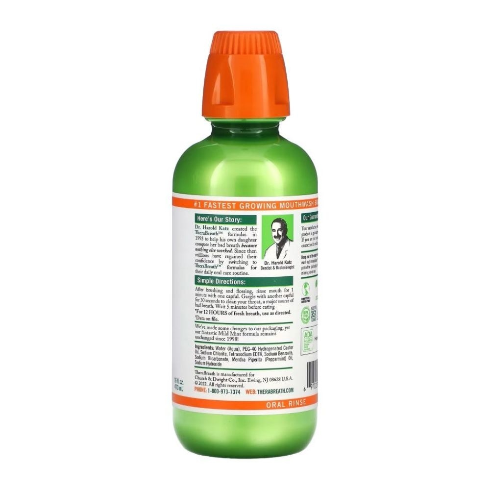 Dentist Formulated Fresh Breath Oral Rinse Mild Mint (Alcohol-Free) 473ml