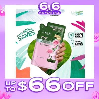 NATURALS BY WATSONS - Rose + Retinol Anti-Ageing Cream Bath Refill Pack 450ml