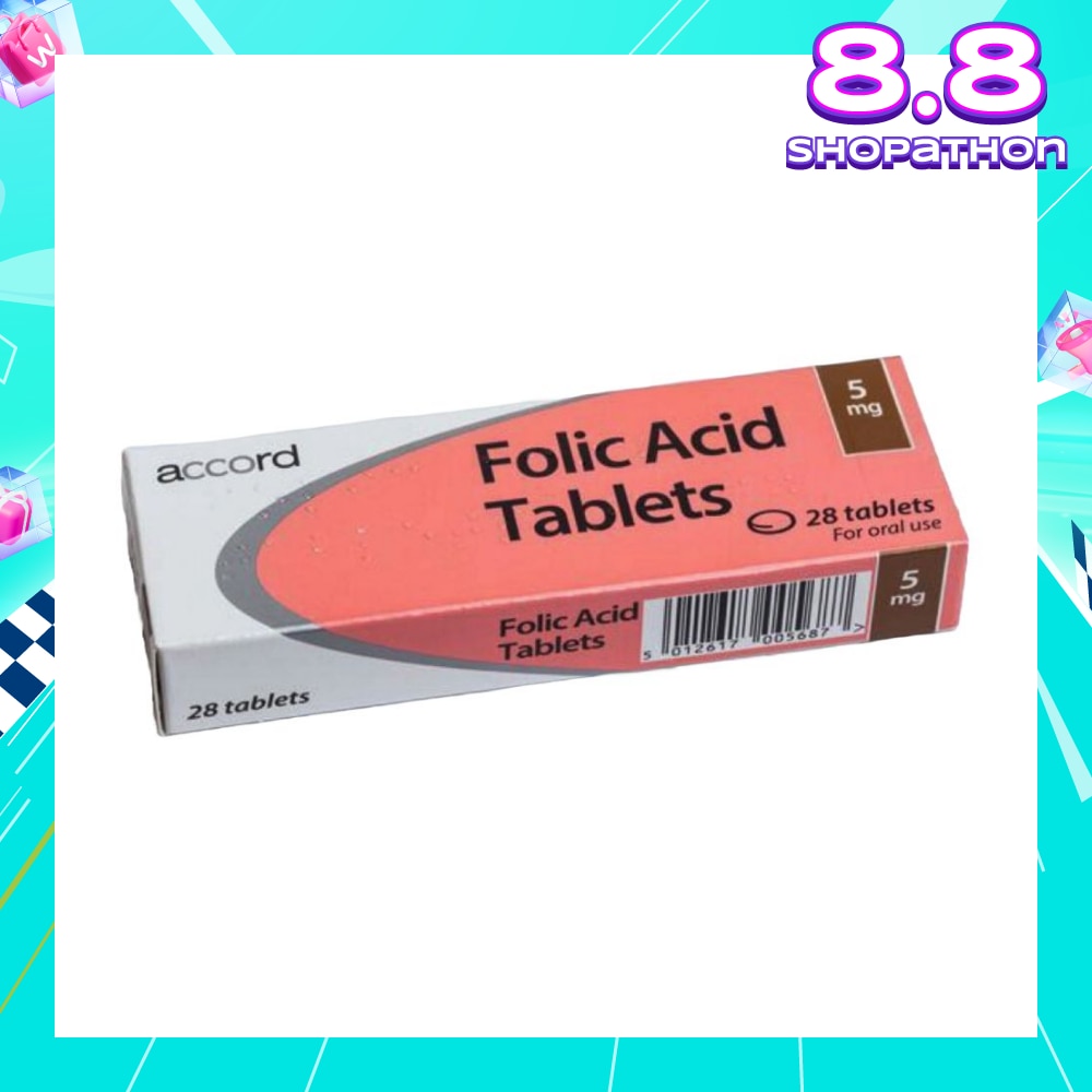Folic Acid 5mg Tablet (To Support The Formation Of Red Blood Cells & Helps Improve Low Folate Levels) 28s