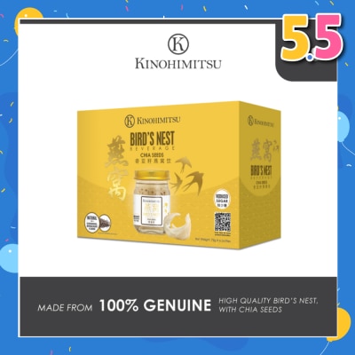 KINOHIMITSU Bird's Nest Beverage With Chia Seeds Bottle (For Heightened Immunity, Age-Defying Radiance & Skin Protection) 75g x 6s
