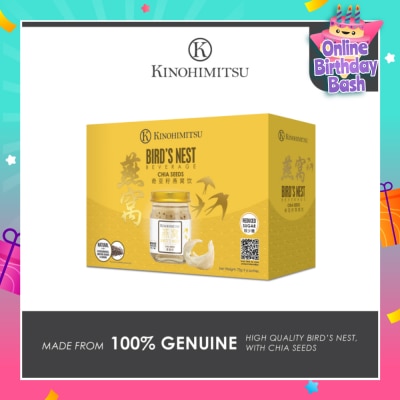 KINOHIMITSU Bird's Nest Beverage With Chia Seeds Bottle (For Heightened Immunity, Age-Defying Radiance & Skin Protection) 75g x 6s
