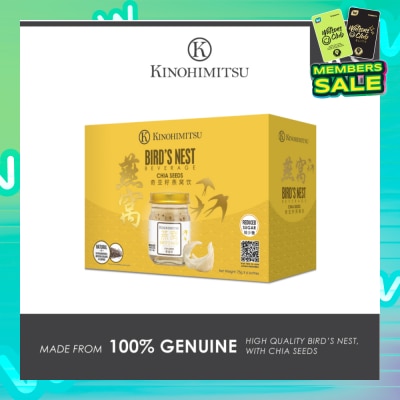 KINOHIMITSU Bird's Nest Beverage With Chia Seeds Bottle (For Heightened Immunity, Age-Defying Radiance & Skin Protection) 75g x 6s