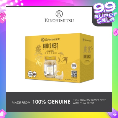 KINOHIMITSU Bird's Nest Beverage With Chia Seeds Bottle (For Heightened Immunity, Age-Defying Radiance & Skin Protection) 75g x 6s