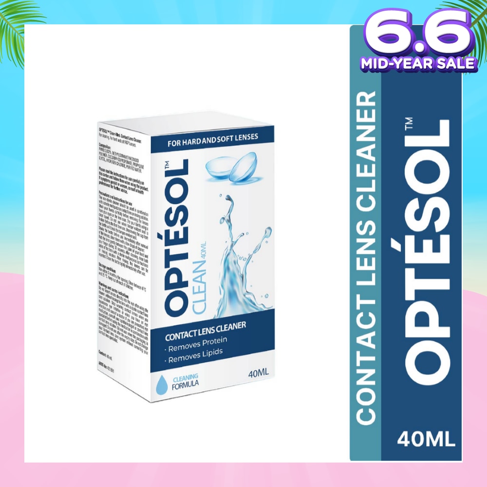 Clean Contact Lens Cleaner For Hard & Soft Lenses (To Remove Protein & Lipids) 40ml
