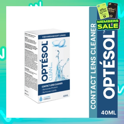 OPTESOL Clean Contact Lens Cleaner For Hard & Soft Lenses (To Remove Protein & Lipids) 40ml
