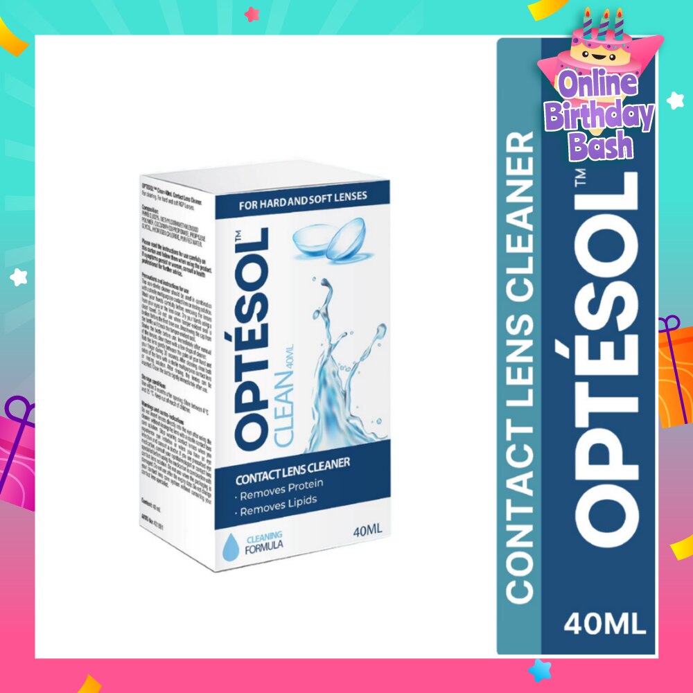 Clean Contact Lens Cleaner For Hard & Soft Lenses (To Remove Protein & Lipids) 40ml