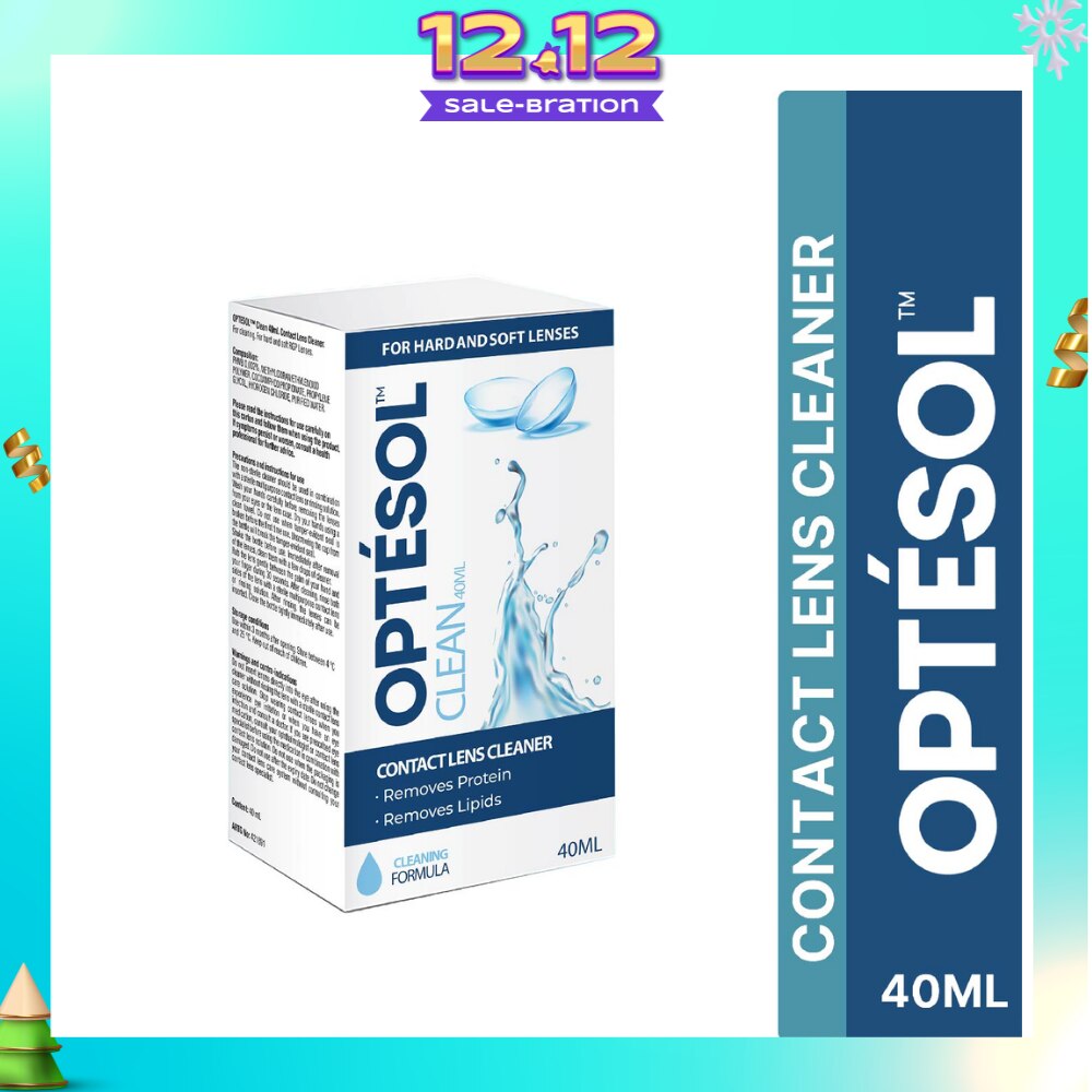 Clean Contact Lens Cleaner For Hard & Soft Lenses (To Remove Protein & Lipids) 40ml