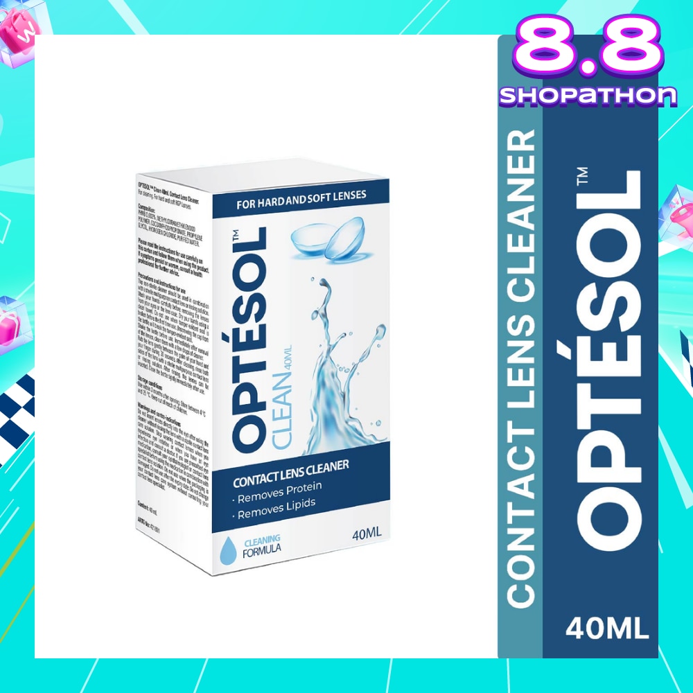 Clean Contact Lens Cleaner For Hard & Soft Lenses (To Remove Protein & Lipids) 40ml