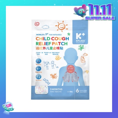 KPLASS Child Cough Relief Patch (For Cough, Phlegm & Sore Throat) 6s