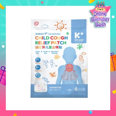 KPLASS Child Cough Relief Patch (For Cough, Phlegm & Sore Throat) 6s