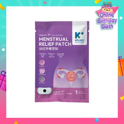 KPLASS Menstrual Relief Patch 85mm x 200mm (For Menstrual Cramp, Irregular Flow & Cold Womb Syndrome) 1s