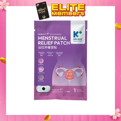KPLASS Menstrual Relief Patch 85mm x 200mm (For Menstrual Cramp, Irregular Flow & Cold Womb Syndrome) 1s (Expiry: Apr`2026)