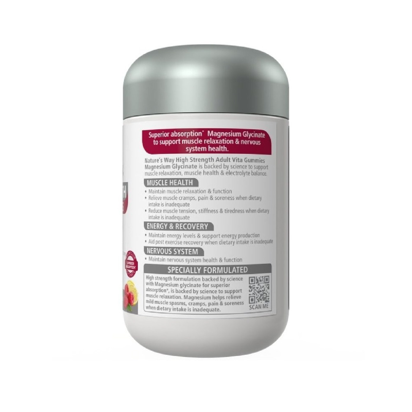 High Strength Magnesium Glycinate Adult Vita Gummies 55s image