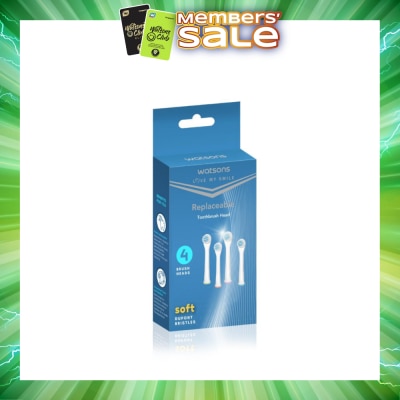WATSONS - Battery Operated Toothbrush Replacement Head (Soft Dupont Bristles) 4s