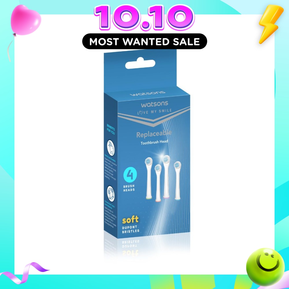 Battery Operated Toothbrush Replacement Head (Soft Dupont Bristles) 4s image