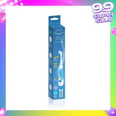 WATSONS Battery Powered Electric Toothbrush (Soft Dupont Bristles) 1s & Replacement Head 2s