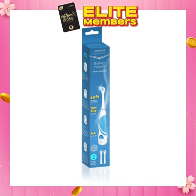 WATSONS Battery Powered Electric Toothbrush (Soft Dupont Bristles) 1s & Replacement Head 2s