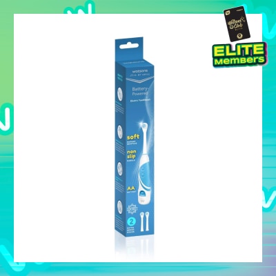 WATSONS Battery Powered Electric Toothbrush (Soft Dupont Bristles) 1s & Replacement Head 2s
