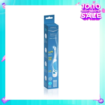 WATSONS Battery Powered Electric Toothbrush (Soft Dupont Bristles) 1s & Replacement Head 2s