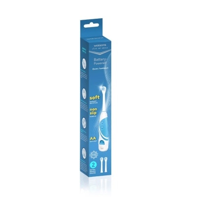 WATSONS Battery Powered Electric Toothbrush (Soft Dupont Bristles) 1s & Replacement Head 2s