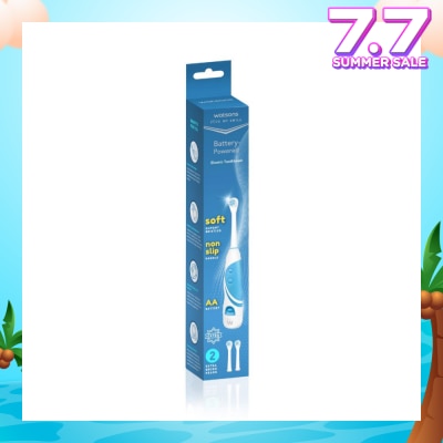 WATSONS Battery Powered Electric Toothbrush (Soft Dupont Bristles) 1s & Replacement Head 2s