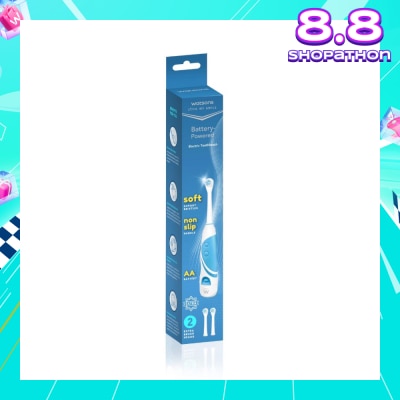 WATSONS Battery Powered Electric Toothbrush (Soft Dupont Bristles) 1s & Replacement Head 2s