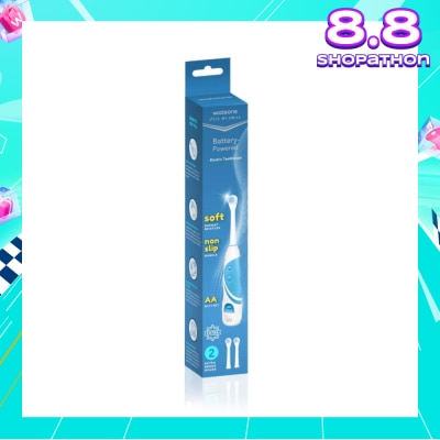 WATSONS Battery Powered Electric Toothbrush (Soft Dupont Bristles) 1s & Replacement Head 2s