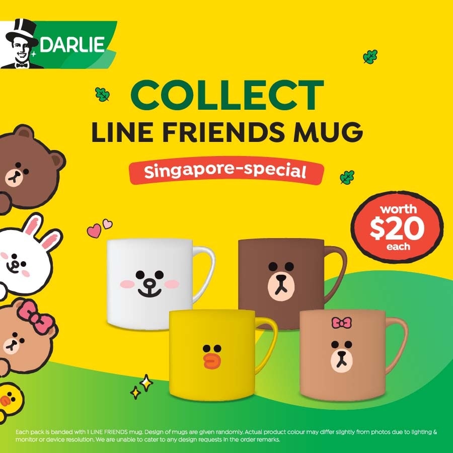 Double Action Fresh + Clean Original Strong Mint Packset 250g x 3s + LINE Friends Mug (Design Packed Random) 1s