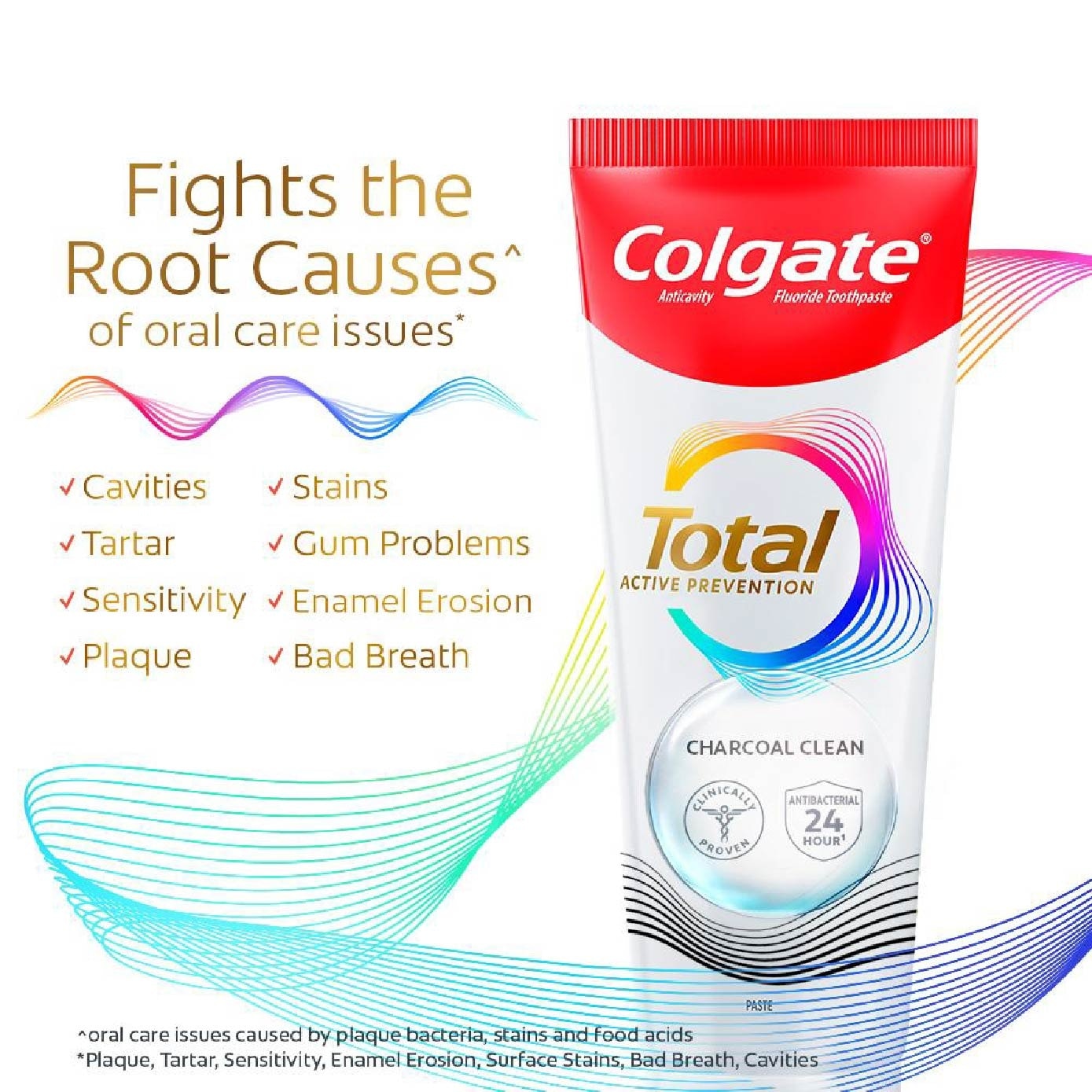 Total Active Prevention Toothpaste Charcoal Clean 150g