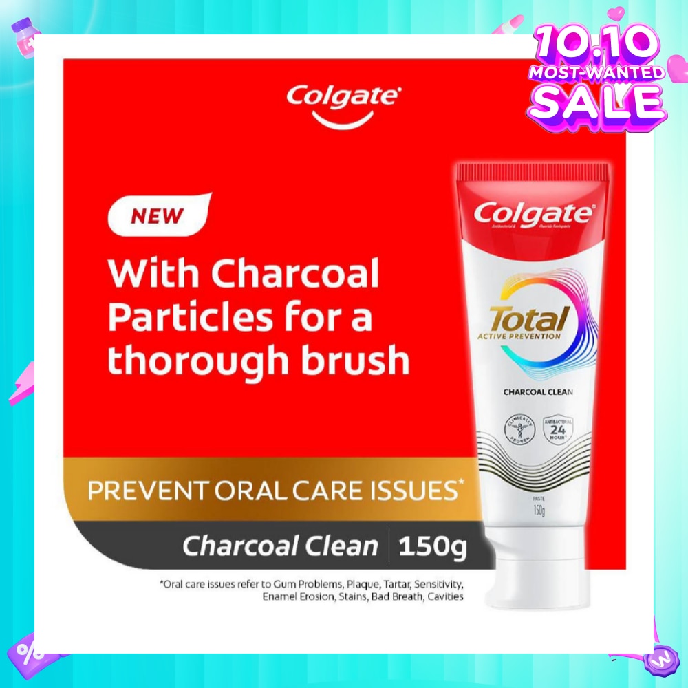 Total Active Prevention Toothpaste Charcoal Clean 150g