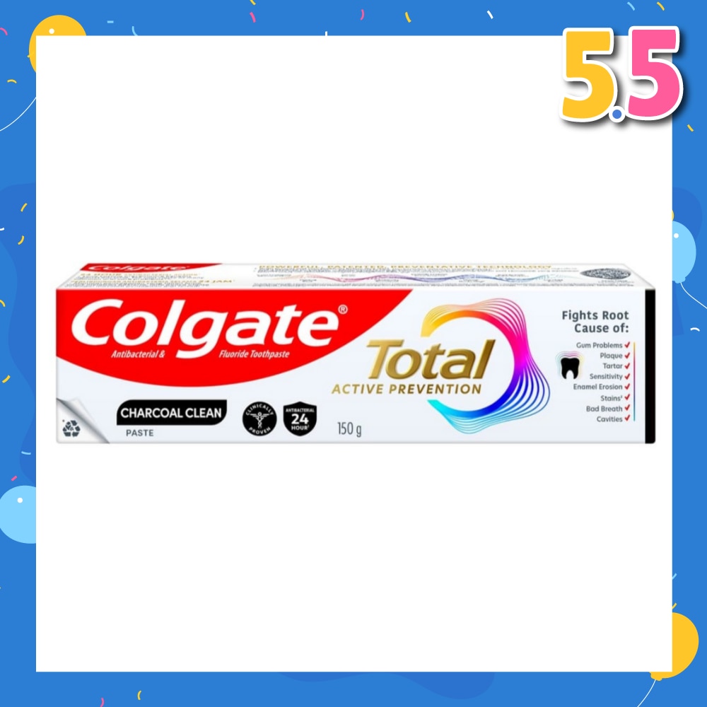 Total Active Prevention Toothpaste Charcoal Clean 150g