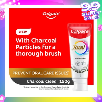 COLGATE Total Active Prevention Toothpaste Charcoal Clean 150g
