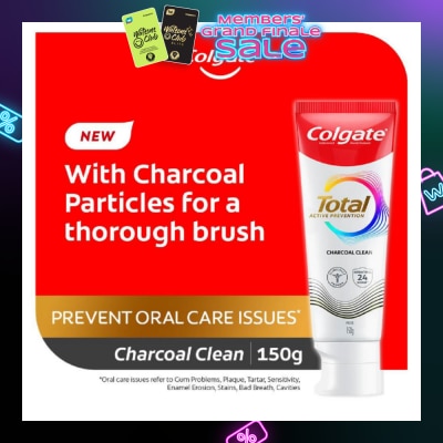 COLGATE Total Active Prevention Toothpaste Charcoal Clean 150g