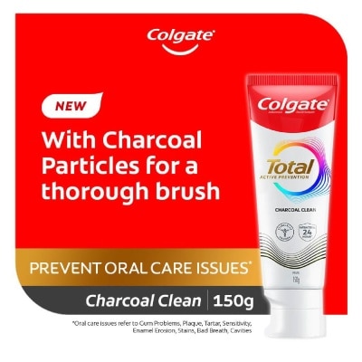 COLGATE Total Active Prevention Toothpaste Charcoal Clean 150g