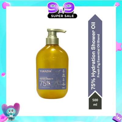 YUKAZAN - 75% Hydration Fresh Fig Shower Oil (To Provide Deep Moisturization, Leaving Skin Feeling Soft & Nourished) 500ml image