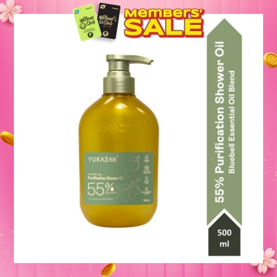 YUKAZAN 55% Purification Bluebell Shower Oil (To Maintain Healthy Skin pH Balance) 500ml