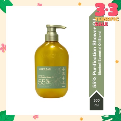 YUKAZAN 55% Purification Bluebell Shower Oil (To Maintain Healthy Skin pH Balance) 500ml