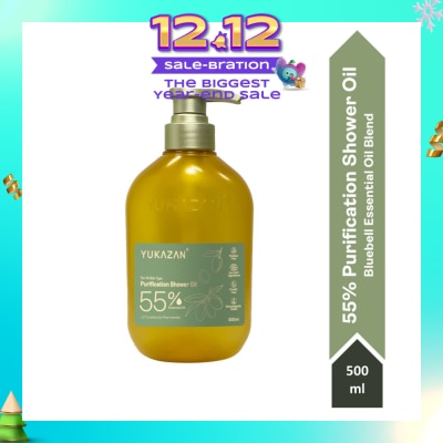 YUKAZAN 55% Purification Bluebell Shower Oil (To Maintain Healthy Skin pH Balance) 500ml