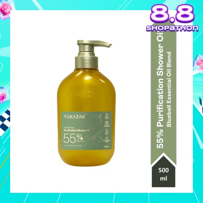 YUKAZAN 55% Purification Bluebell Shower Oil (To Maintain Healthy Skin pH Balance) 500ml