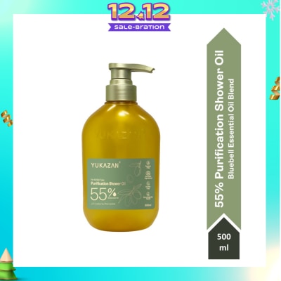 YUKAZAN 55% Purification Bluebell Shower Oil (To Maintain Healthy Skin pH Balance) 500ml