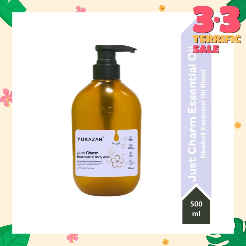 Just Charm Essential Oil Bluebell Body Wash (To Feeling Refreshed, Rejuvenated & Silky Smooth Skin) 500ml