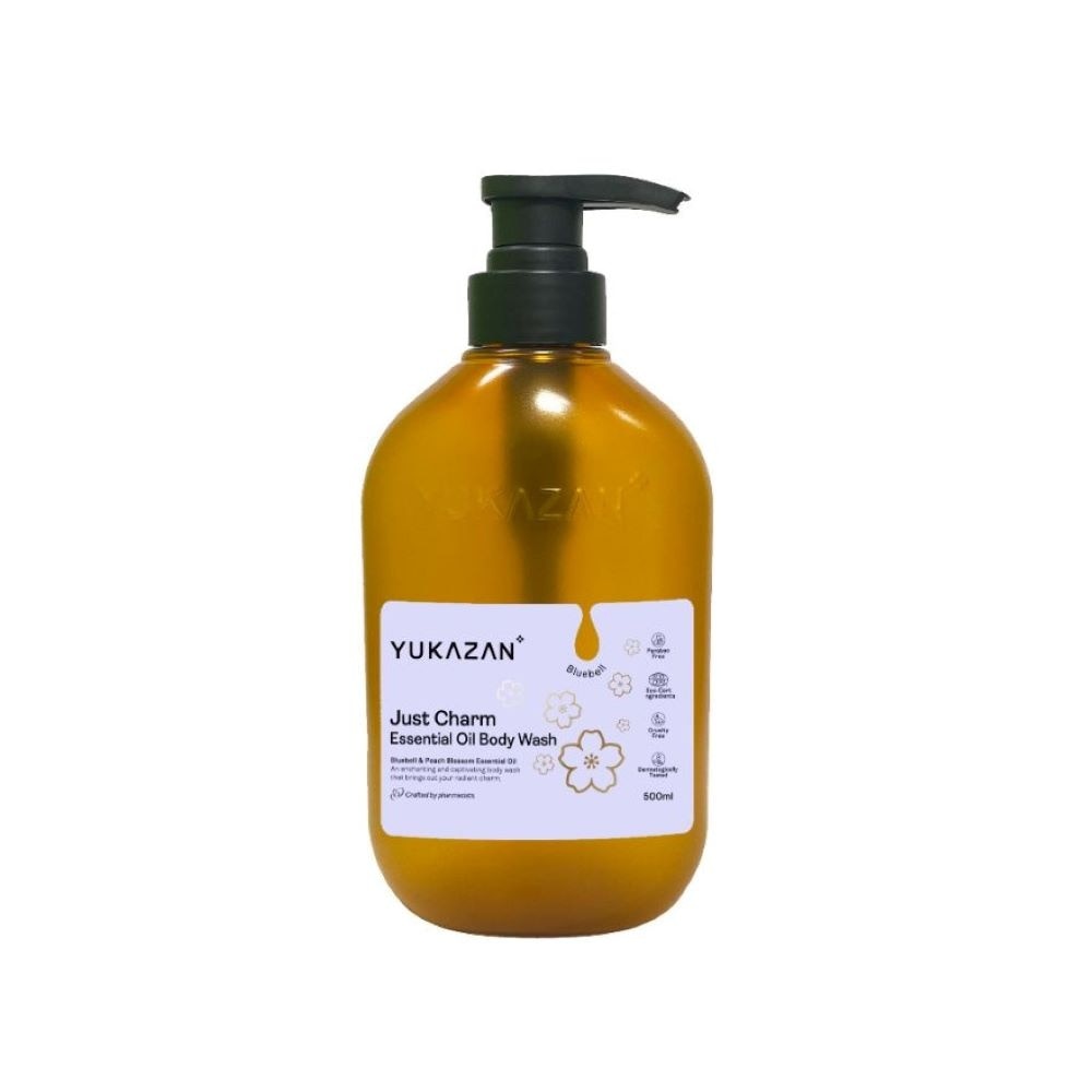 Just Charm Essential Oil Bluebell Body Wash (To Feeling Refreshed, Rejuvenated & Silky Smooth Skin) 500ml