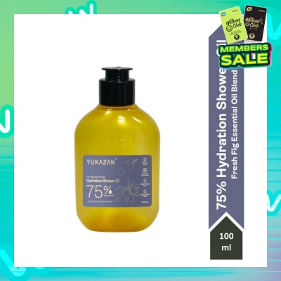 YUKAZAN 75% Hydration Fresh Fig Shower Oil (To Provide Deep Moisturization, Leaving Skin Feeling Soft & Nourished) 100ml