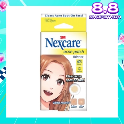 3M NEXCARE Acne Patch 40% Thinner Day Use Clear Acne Spot On Fast 18s