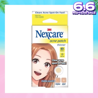 3M NEXCARE Acne Patch 40% Thinner Day Use Clear Acne Spot On Fast 18s