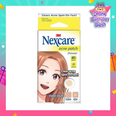 3M NEXCARE Acne Patch 40% Thinner Day Use Clear Acne Spot On Fast 18s